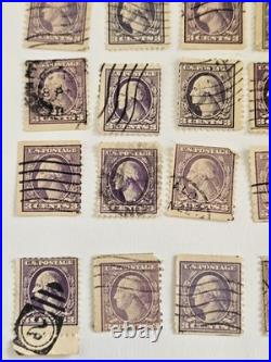 29 Vintage 3 Cent George Washington Purple Stamps