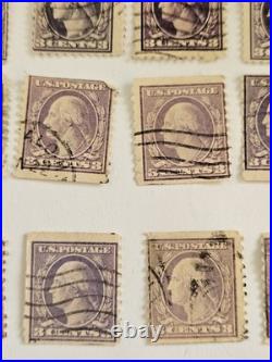 29 Vintage 3 Cent George Washington Purple Stamps
