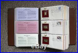 3 Albums Golden Replicas Of United States Stamps 204 Stamps Total 22 K