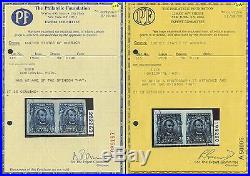 #315 PAIR XF USED LIGHT BLACK TOWN CANCEL HUGE MARGINS WITH (2x) PF CERTS WLM575