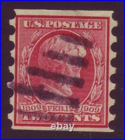 368 (2c Lincoln) MAILOMETER Type II PRIVATE PERFS COIL RARE POSTALLY USED