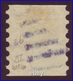 368 (2c Lincoln) MAILOMETER Type II PRIVATE PERFS COIL RARE POSTALLY USED