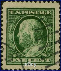 #374 1910 1¢ Green Used With Pse Cert Bp5150