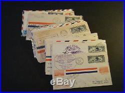 39 1927/28 All First Flight Covers All with Scott# C10 Lindbergh Stamp C