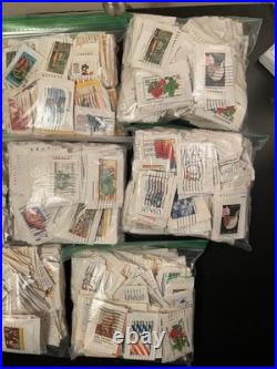 4-Pounds/Lbs. Used US 20 Cent Commemoratives on Paper. Duplicates. Thousands