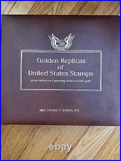40 Golden Replicas of United States Stamps, 22K gold plated, 1982-1983