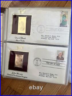40 Golden Replicas of United States Stamps, 22K gold plated, 1982-1983