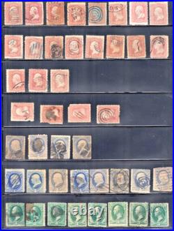 50+ U. S. Classic Postage Stamps 1861 1870 Scott #'s 64 65 147 150 156 158