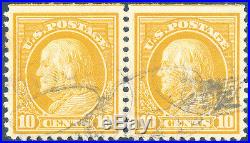 #510 VAR. USED SILK TYPE PAPER PAIR With APS EXT RARE PROBABLY UNIQUE WL1931 JMFMR