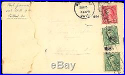 544, TWO COPIES USED ON COVER WITH PFC Cat $7,500++- BLH