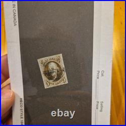 5c FIVE CENT 1A DARK BROWN 1847 U. S. A STAMP WITH CERTIFICATE
