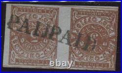 62X4 Confederate States New Orleans Provisional Used Pair of 2 Stamps BX4696