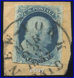 7 Franklin Imperf Plate #3 Used Stamp Pos 73L3 BX6410