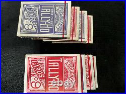 8 Decks VINTAGE TALLY-HO Tax Stamps A. Dougherty Playing Cards Tally Ho