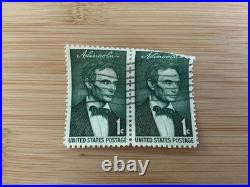 ABRAHAM LINCOLN 1 CENT STAMP GREEN UNITED STATES POSTAGE Lot Of 2