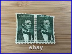 ABRAHAM LINCOLN 1 CENT STAMP GREEN UNITED STATES POSTAGE Lot Of 2