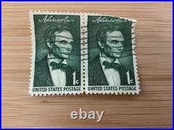 ABRAHAM LINCOLN 1 CENT STAMP GREEN UNITED STATES POSTAGE Lot Of 2