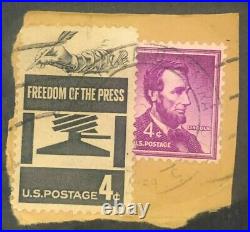 Abraham Lincoln 4 Cent & 4 Cent Freedom Stamps Rare On Paper Must See