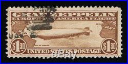 Affordable Genuine Scott #c14 Vf Used 1930 Brown $1.30 Graf Zeppelin Issue