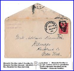 Alexander Hamilton, Personal Letter & Cover to his sister, Adelaide 1904