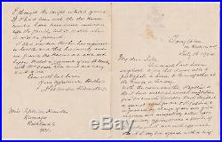 Alexander Hamilton, Personal Letter & Cover to his sister, Adelaide 1904