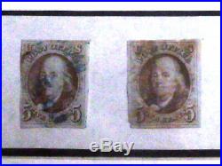 America's First Stamps 1847 First General Issue Washington & Franklin