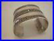 Antique 1920’s 1930’s Navajo Sterling Silver Rolled Cuff Bracelet Stamped Wide