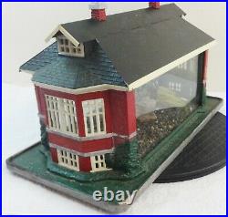 Antique Bronze Painted Victorian Iron Terrarium Tin Roof Stamped & Electrified