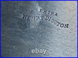 Antique Disston Saw #9 1850s Inch Worm Stamp H. Disston PHILA Eagle Medallion