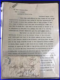 Antique SFL Letter Ely Collection Bucks County PA Newtown Princeton NJ Baltimore