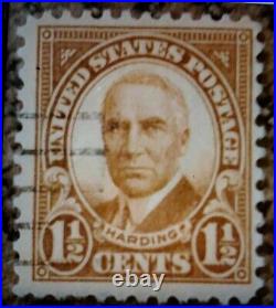 Antique Stamp Used 1 1/2 Cent United States Postage Hardings