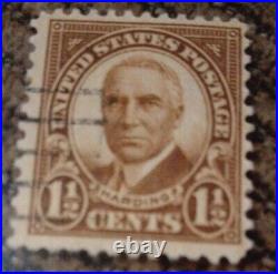 Antique Stamp Used 1 1/2 Cent United States Postage Hardings