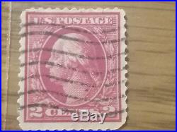 Antique Used US Postage Stamp 2 Cents Red George Washington