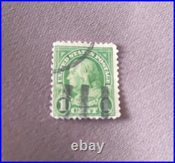 Authentic Rare 1 Cent Benjamin Franklin Stamp Used