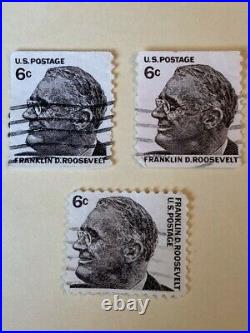 Authentic U S Postage 6 Cent Stamp Franklin D Roosevelt Used 3 Stamps