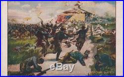 BLACK AMERICANA 1907 Postcard CHARGE of the COLORED TROOPS SAN JUAN Rare