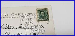 Benjamin Franklin 1902 1 cent, Green Line, Rare, used USA stamp