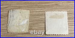 Benjamin Franklin 2 x ONE CENT US STAMP 1911 SEE PHOTOS 2 postmarks used