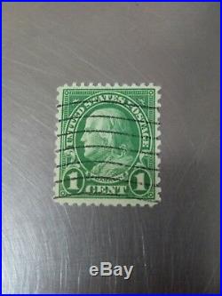 Benjamin Franklin Green 1 Cent Stamp Rare EXCELLENT Condition Scott #594