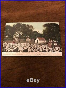 Benjamin Franklin RARE ANTIQUE 1907-9 one 1 CENT STAMP On Postcard