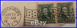 Benjamin Franklin Rare Used Green 1 Cent Unhinged Canceled Stamps