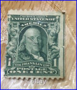 Benjamin Franklin Stamp 1907 1 CENT STAMP