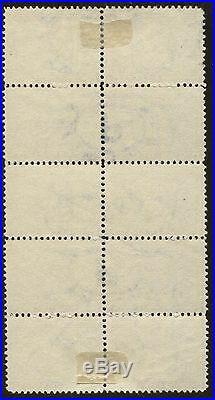 Block of 10 1907 US Stamps # 330 Cat Value $520 Founding of Jamestown Pocahontas