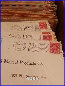 Box Full of U. S. A Stamps on Covers 1929 Onwards Hundreds in the Collection