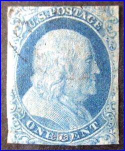 Buffalo Stamps Scott #5 or 6, 1851 Franklin Type I or Ia, CV = at least $11000