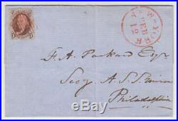 C1342 US #1 Used, 4 Margins on 1840's Cover CV $650