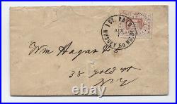 C1859 Hussey local post 87L4 cover with advertising backstamp 6574