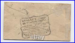 C1859 Hussey local post 87L4 cover with advertising backstamp 6574