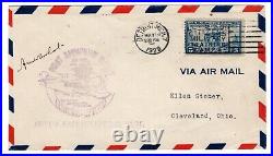 CAM 27E27 Amelia Earhart Flown & Signed Flight Detroit to Cleveland 1929