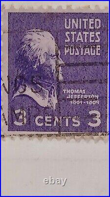 Clean Example Of A 1939 Thomas Jefferson 3 Cent Stamp